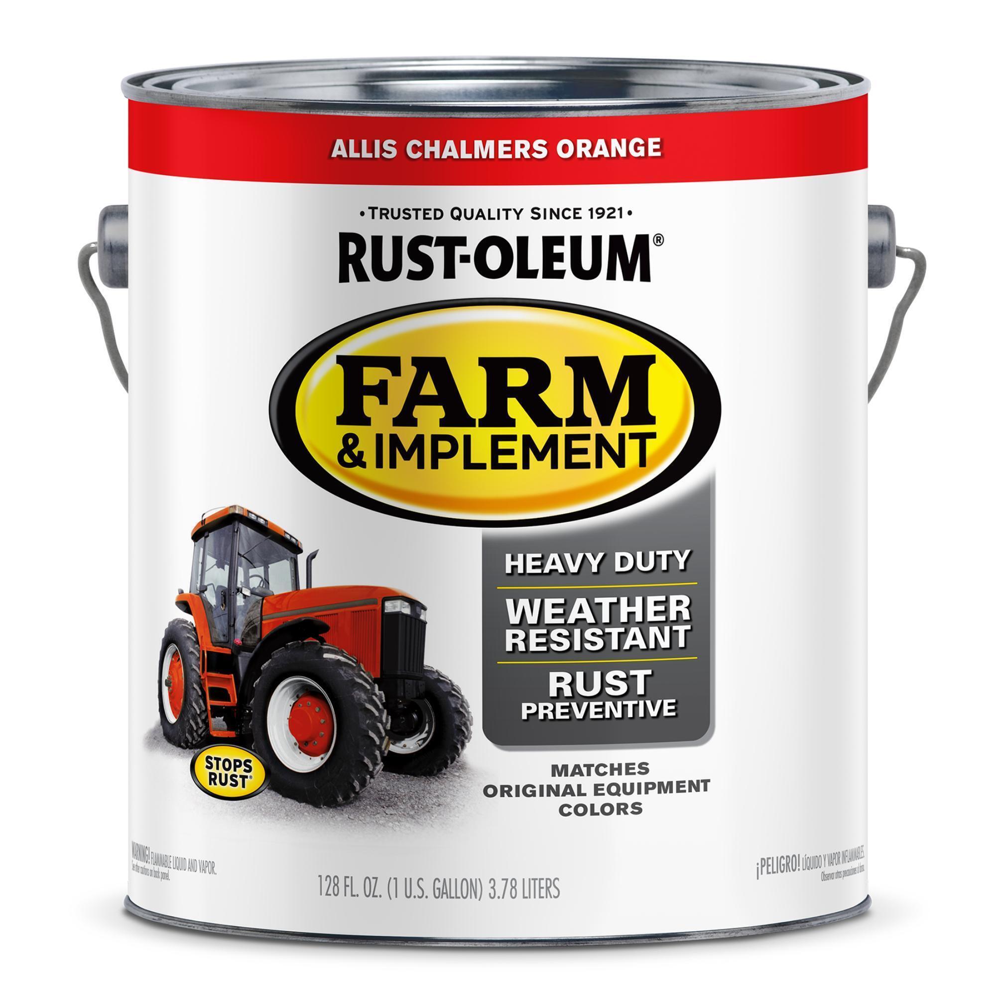 Stops Rust Farm and Implement Paint, Allis Chalmers Orange, 1 Gallon Cans, 2PK, Model# 280176DS